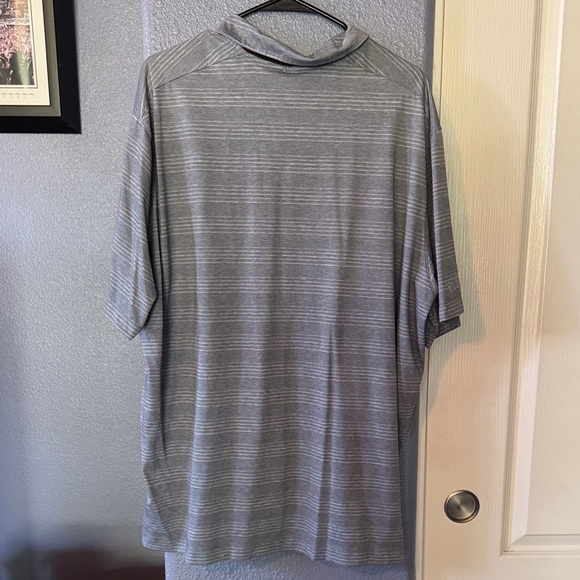 adidas Men's Striped Polo Shirt in Gray - Picture 4 of 4